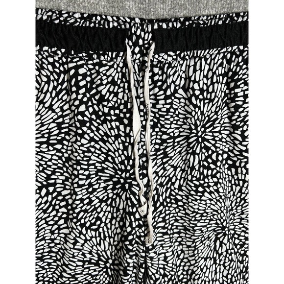 DKNY Brushed Jersey Pull On Pants Womens Size Small Stretch Black White Pockets - Picture 9 of 13